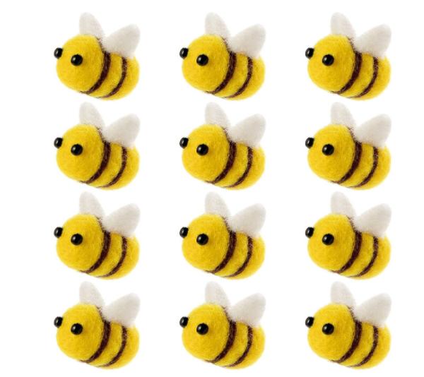 2.7*2.9 Inch Wool Felt Craft Bumble Bee For Jewelry Accessory