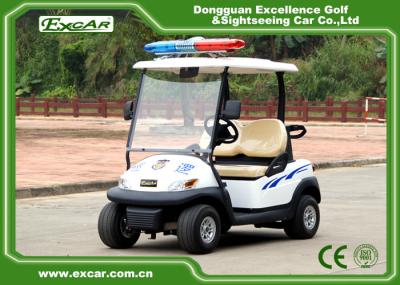 Os carrinhos de golfe brancos da segurança espreitam o carro 2 Seater a pilhas