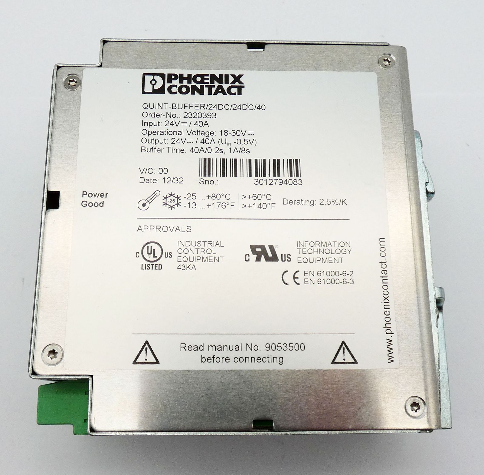 Phoenix Contact 2320393 Original Brand New QUINT-BUFFER/24DC/24DC/40 - Buffer module