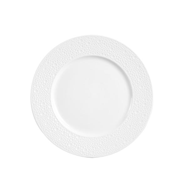 Wide Rim Frames Contemporary Porcelain Dinnerware Spot Embossed For Home Hotel