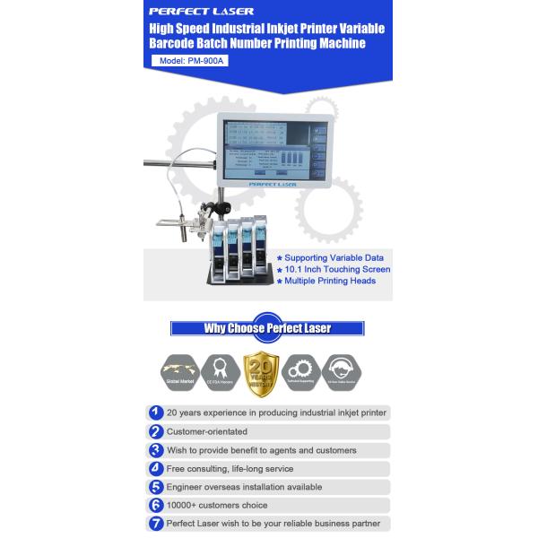Impressora de codificação a jato de tinta industrial multifuncional, máquina de impressão de código de barras 120m/min