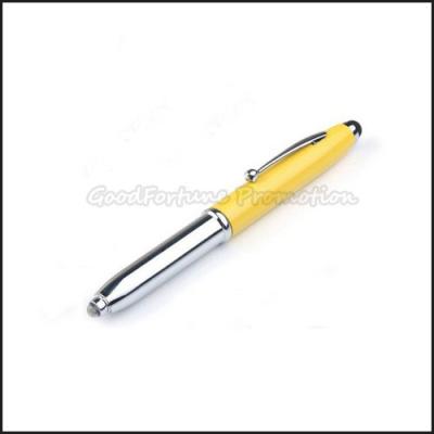 Un stylo tactile promotionnel en métal durable avec écran de stylo et lampe de poche
