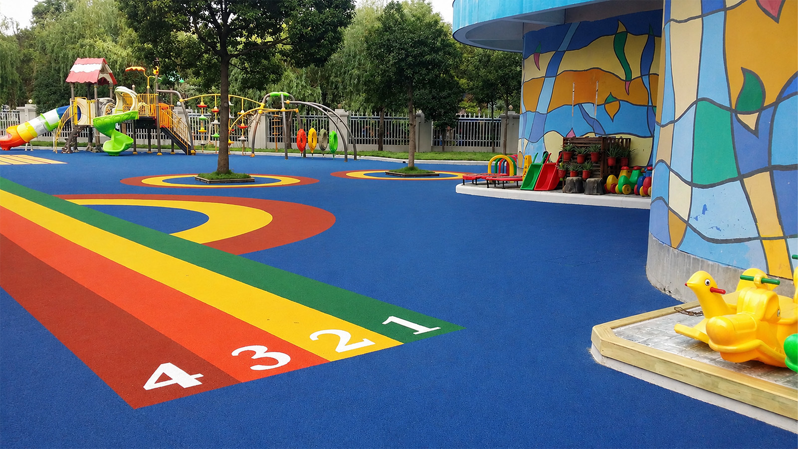 Vibrant Purple EPDM Granules for Park Walkway | Non-Shedding