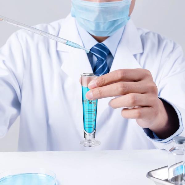Lab Graduated Measuring Cup With Spout Wide Mouth Glass Conical Beaker Liquid Dispenser Measuring Cylinder