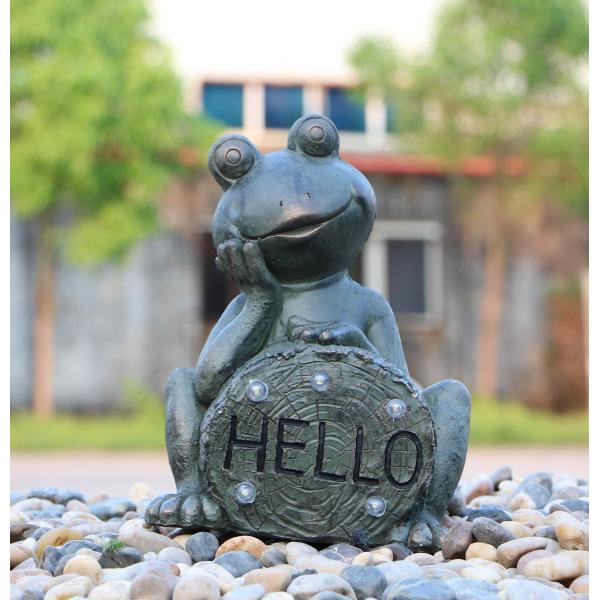 Garden Statue Fountains Vivid Frog Statue Green Frog Magnesia Water  right weight Fountain