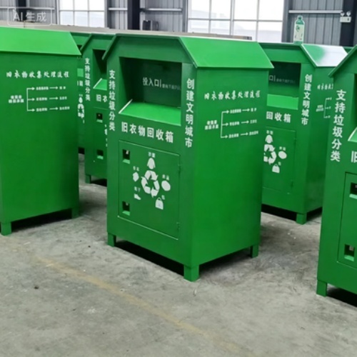 Heavy Duty Stainless Steel Renewable Resource Recycling Bin, Weatherproof Waste-to-Value Recycle Box for Outdoor Public Space
