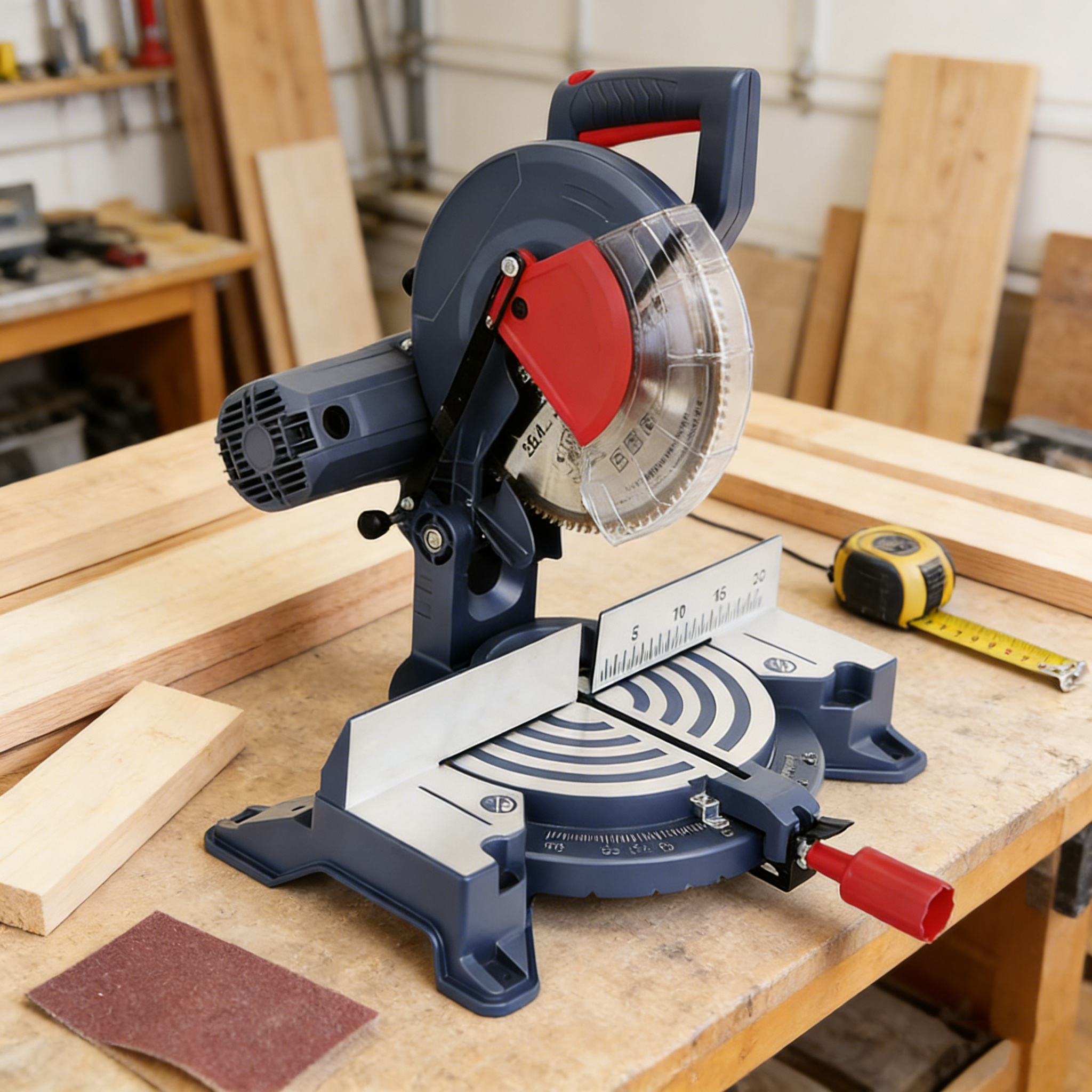 Electric Heavy Duty Industrial Miter Saw with 255mm Blade and 0-45 Cutting Angle for Precision Metal Cutting