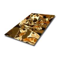 Decoração feita sob encomenda o metal gravado cobre a largura inoxidável da placa 1000mm da ondinha da água