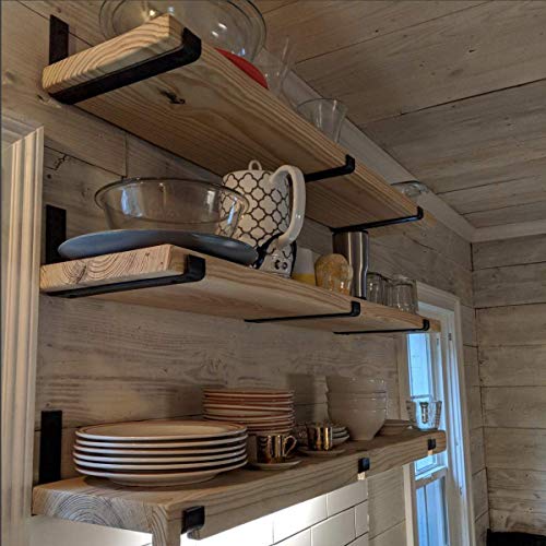 OEM/ODM 10 12 дюймовый деревянный доски рустический железо тяжелой работы черной стены плавучие полки скобки с губами металлической полки скобки