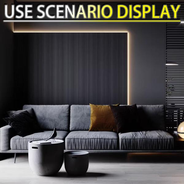 Luz linear embutida LED preta de gesso Luz de teto Trave Sala de estar Ângulo Yang Alumínio Cartão de perfil Slot produto