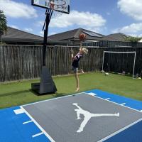 Sports en plein air caoutchouc PVC RCHS Cour de basket-ball Plancher en bois Sports