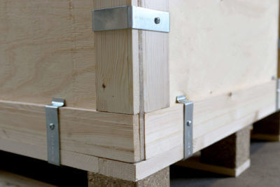 Металлическая застежка из покрытой порошком стали для закрепления многоразовых деревянных коробок и судоходных ящиков