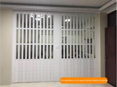 Porta deslizante branca personalizada do PVC de Brown da cor impermeável para a sala de visitas