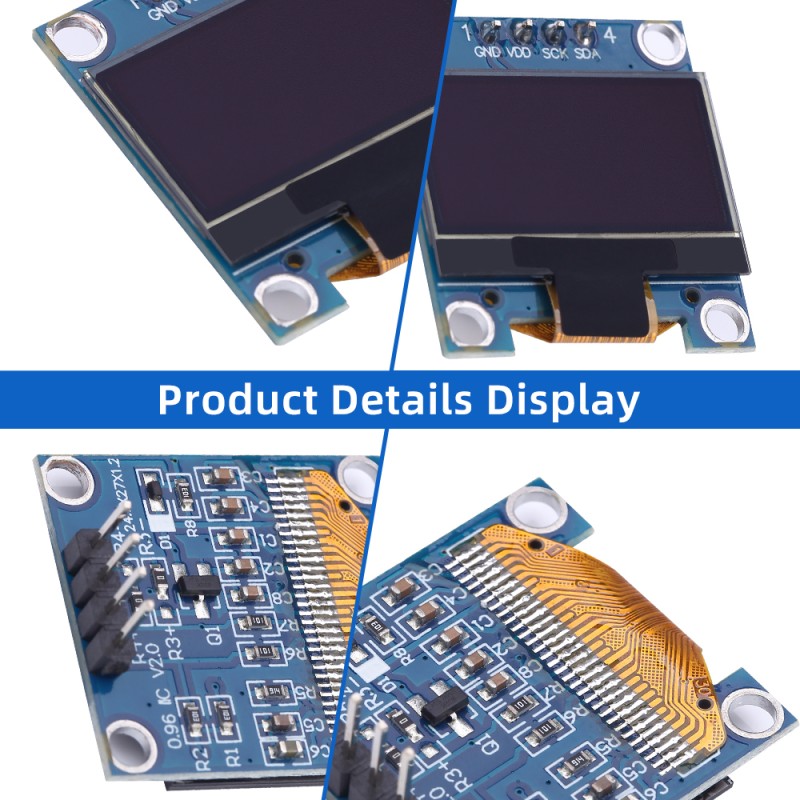 OLED0.96 SSD1315 Chip I2C Yellow Blue Dual Color LCD Screen 128 * 64 Dot Matrix Module 4-PIN Module