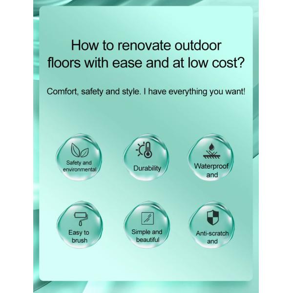 Водоустойчивая краска для наружной облицовки для наружного самовыравнивающегося цементного пола