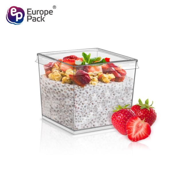 Tiramisu dessert cake square plastic jelly mousse cup plastic  ice cream cups