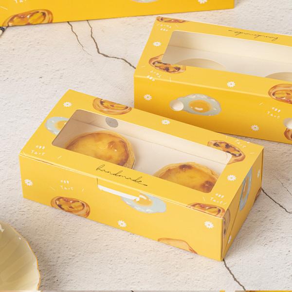 Caixa de empacotamento personalizada da galdéria do ovo de cozimento caixa ocidental de papel descartável da pastelaria de 4 partes