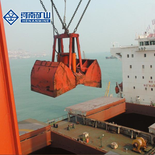 Remote Control Port Hydraulic Grab Bucket , Durable Heavy Equipment Spare Parts