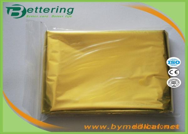 Waterproo Foil Survival Blanket , Thermal Rescue Blanket Golden / Silver Colour