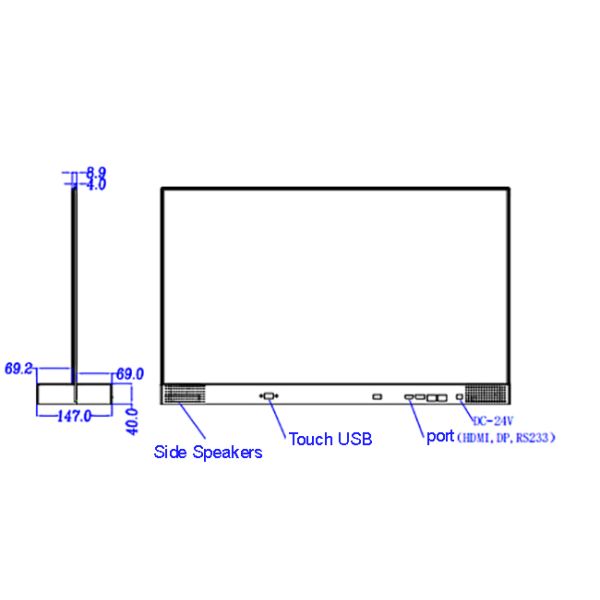 30 Inch Ultra-thin Transparent HD 4K Oled 1920 * 1080 transparent oled touch screen