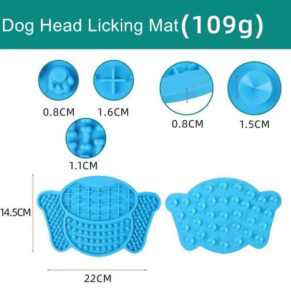 Dogs in Shower Pet Bowls Feeders Paws Lick Pad Silicone Mat for Dogs Cats 109G
