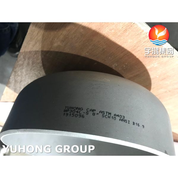 A403 WP304L-S Cap, B16.9 Low-Carbon Stainless Steel Butt Weld Fitting For Hydraulic Engineering