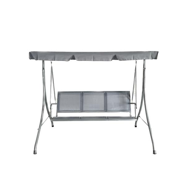 Metal type metal Roof Outdoor Hanging Swing Bed Chair for 3 Persons Patio Garden