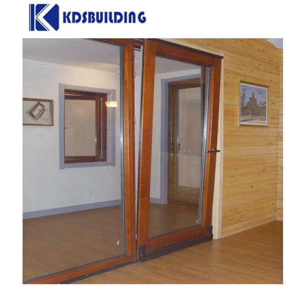 KDSBuilding China Suppliers Tempered Double Glass Timber Wood Tilt and Turn Door