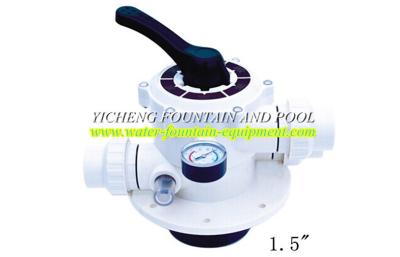 6 Position 1.5 Inch / 2.0 Inch Swimming Pool Sand Filters Top Mount Multiport Valves