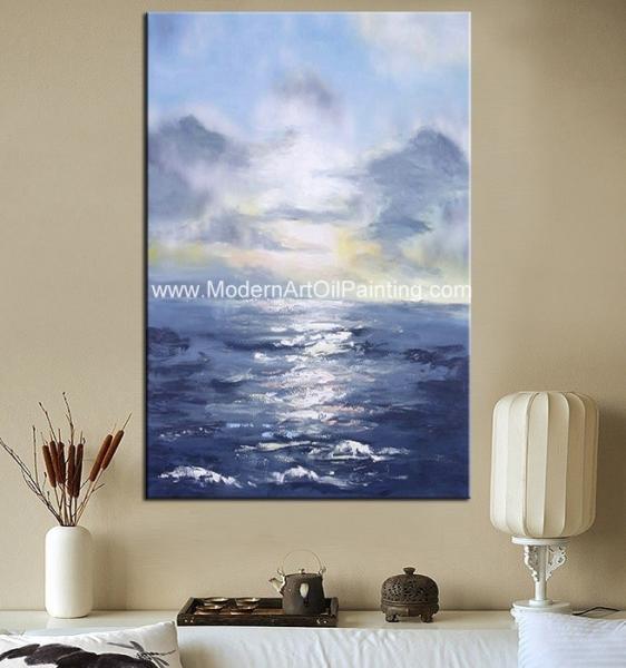 Parede moderna Art Paintings, pinturas a óleo do Seascape não - tóxicas para o ornamento da casa