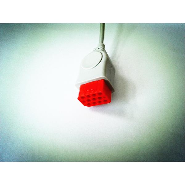 Red One Piece ECG Lead Wires 3.2 Metre Bionet ECG Cable ISO13485