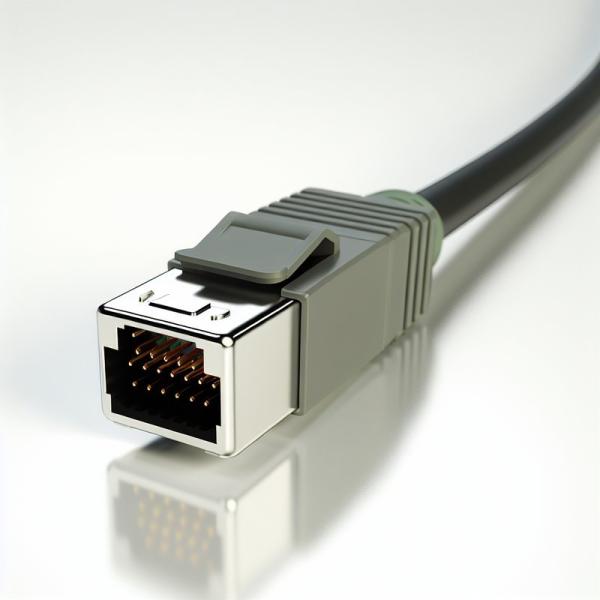 50-Pin Male RJ21 Right Angle Telco Connector Cable Shielded