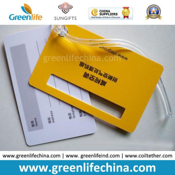Advertising Top Quality Red Logo Printed Custom Plastic Luggage Tag