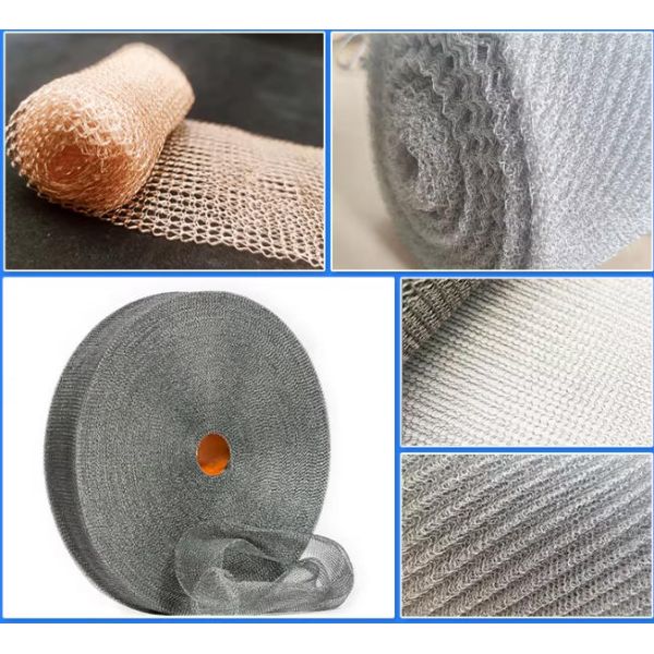 Distillation Column Copper Knitted Wire Mesh Packing with 0.16mm Wire Diameter 60mm Width and High Filtering Efficiency