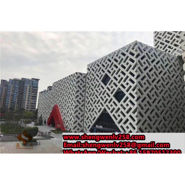 Decorative Perforated Aluminum Sheet Metal Wall Panel For Facade System