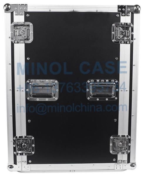 Custom Size Logo 18U Space Vertical DJ Amp Rack Flight Case With Wheels