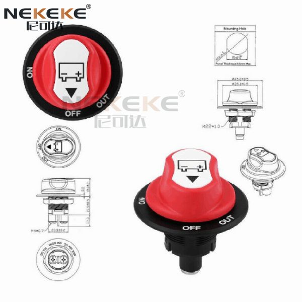 32V 50A Marine Battery Disconnect Switch ON OFF Master Cut Off Isolator Switch For Boat RV ATV Car Vehicle