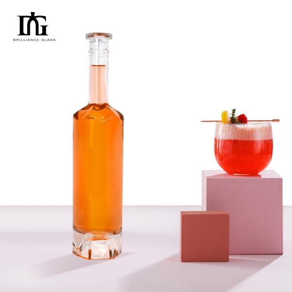 Base Material Glass 750ml/700ml Spirits Wine Bottles for Rum Whisky Vodka Gin Liquor