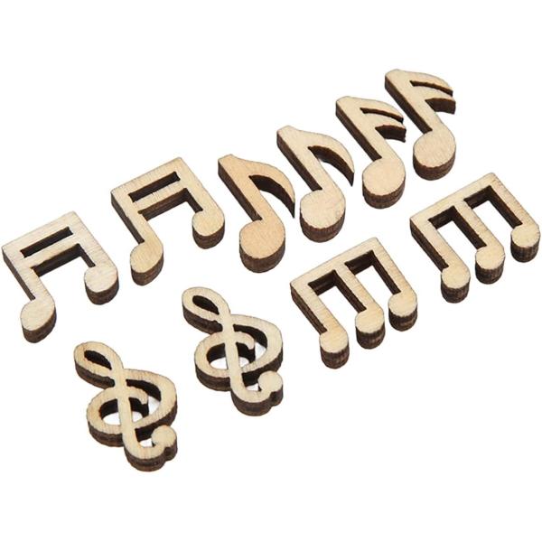 Note de musique en bois Note décorative mixte Des tranches de bois pour le concert Mariage Fête de Noël Décorations pour la maison