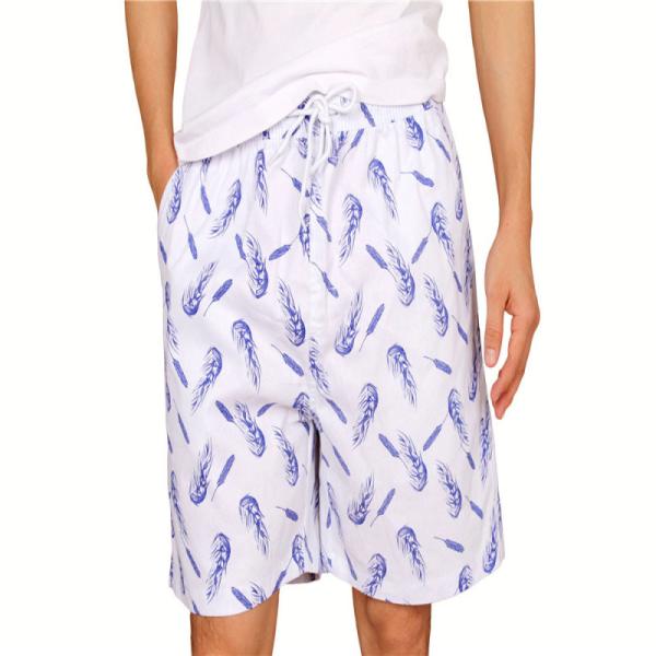 100% Cotton Mens Printed Cotton Shorts Floral Cotton Shorts