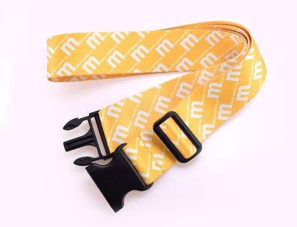Different Color Woven Jacquard Personalised Luggage Straps For Suitcases