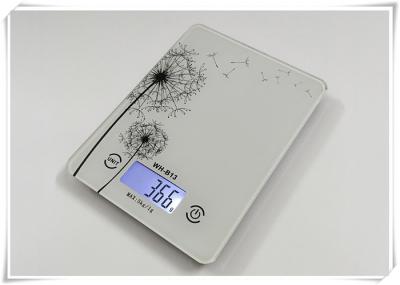 Touch Screen Tempered Glass Digital Scale Dandelion Design With Non Slip Mat