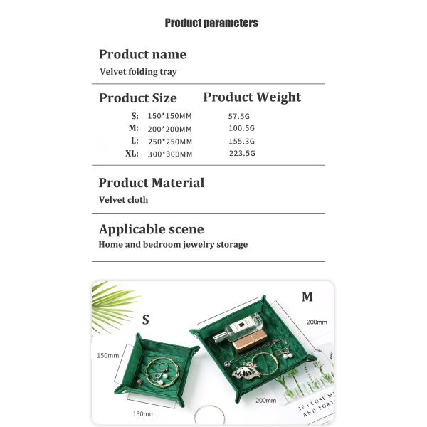 Вельветный ночной столик Коробка для ювелирных изделий для хранения часов Монеты и ожерелья