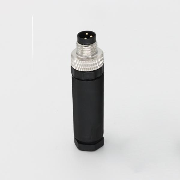 KRONZ M8 Circular Connector with Alloy Material Black Push Locking for Field Wirable Applications