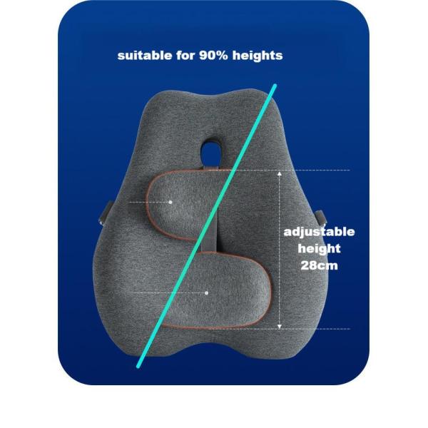 1kg Customized Color Memory Foam Lumbar Support Pillow for Car Seat and Office Chair
