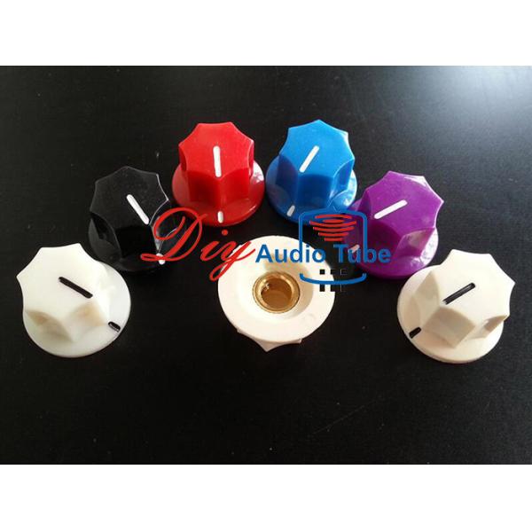 Brass Insert Stereo Knobs For Volume , Electric Guitar Tone Knob Shaft Hole 6.4mm