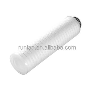 PP Pes Nylon PTFE Tratamento de Água 0.1 0.2 1 Micron 10 polegadas Plissado Filtro de Água Absoluto