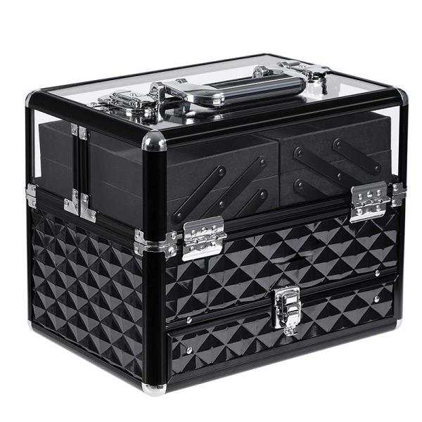 Adjustable Dividers Makeup Train Case Personalized Logo For Makeup Artists