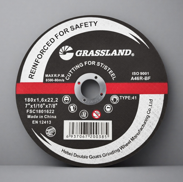 Stainless Steel Cutting Discs 180mm X 1.6mm X 22.2mm Resin Material with High Speed 15200 RPM Suitable for Metal Fabrication