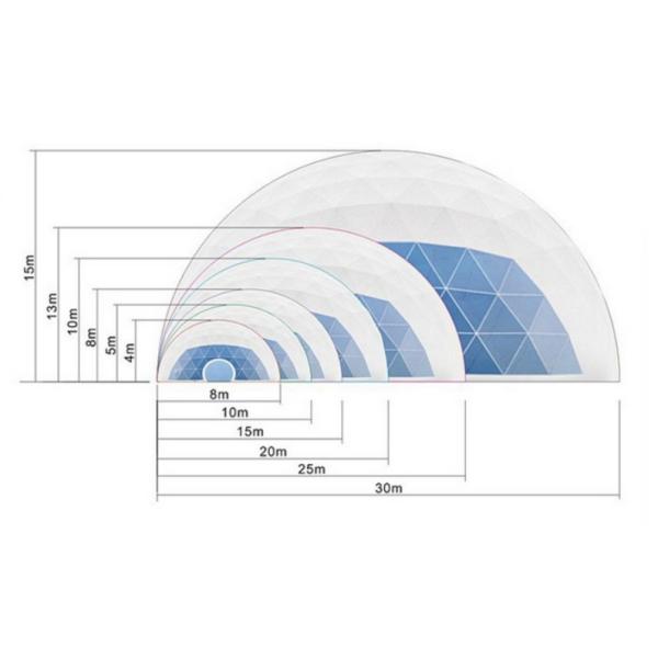Outdoor Event / Exhibition Luxury Camping Tent Geodesic Dome Tents ISO / SGS